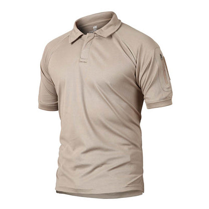 Camiseta para hombres de solapa de secado rápido de camuflaje
