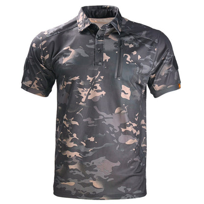 Camisetas táticas de tênis de tênis de golfe lapela