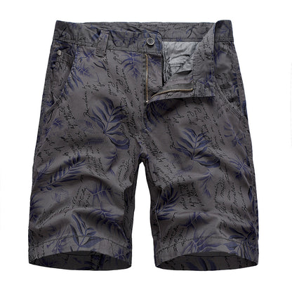 New Men's Leaves Printed Beach Shorts