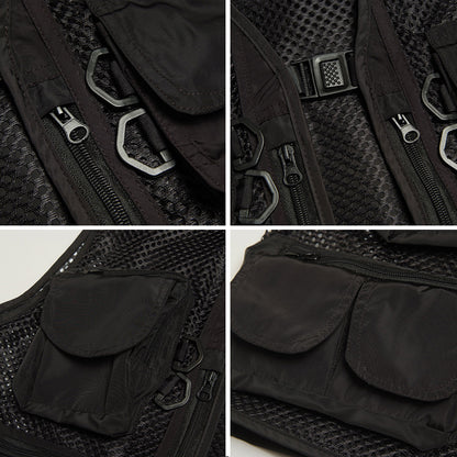 Breathable Mesh Outdoor Zipper Men's Functional Vest