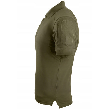Camisetas de polo de pola verde del ejército para hombres transpirable al aire libre