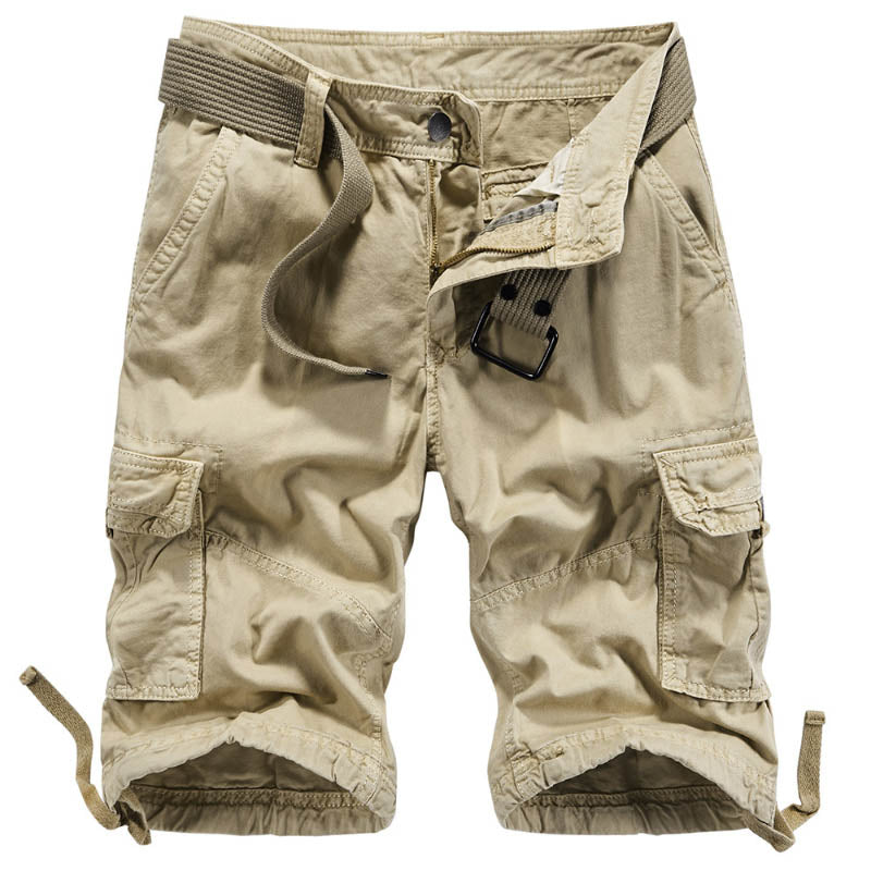 Overalls Multi-pocket Plus Size Five-point Men's Beach Shorts