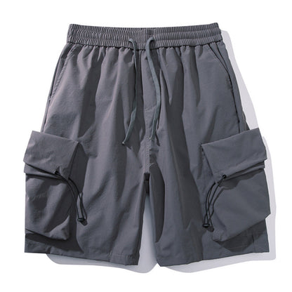 Men's Solid Color Elastic Waist Thin Shorts