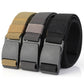 Military Style Thicken Canvas Plastic Buckle Elastic Belt