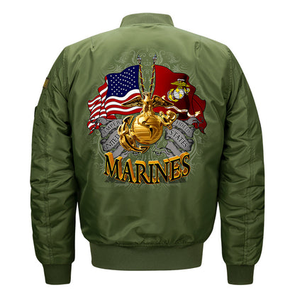 ماكس إلى 8XL سترة مشاة البحرية التطريز رشاقته الطيار رقيقة