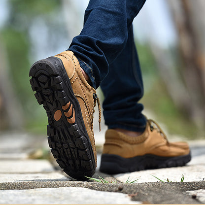 أحذية خارجية كاجوال من الجلد المصنفر مقاومة للتآكل