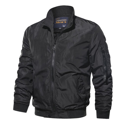 Casual Solid Color Flying Men's Jacket - KINGEOUS