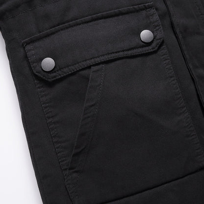 Chaqueta casual de cuello de piel largo