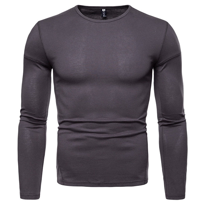 Leisure Solid Color Round Neck Multifunction Bottoming Shirt