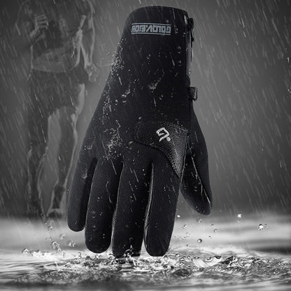 Luvas quentes de lã de couro de cabra premium