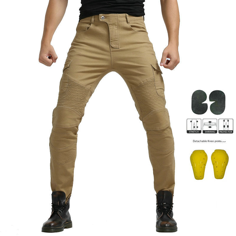 Motorcycle Riding Men's Pants with Knee Pads