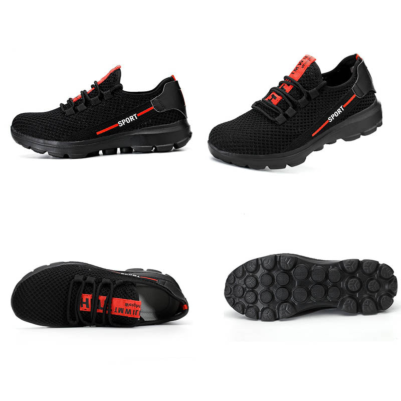 Breathable Men Safety Shoes Steel Toe Work Shoes Comfortable Outdoor Shoes - KINGEOUS