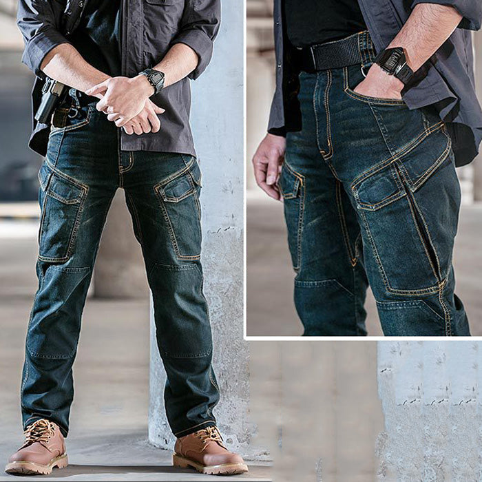 Fan Jeans Multi-pocket Men Pants
