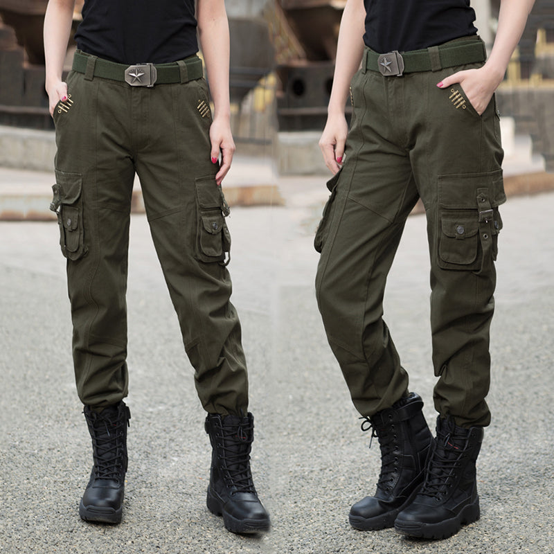 Military Style Slim Outdoor Women's Cargo Pants