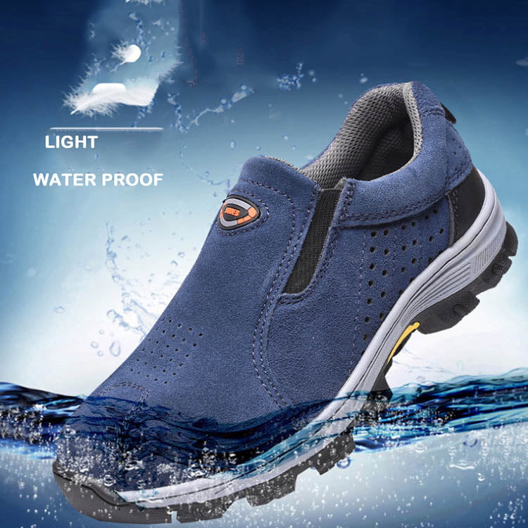 Breathable Male Anti-smashing and Piercing Safety Shoes - KINGEOUS