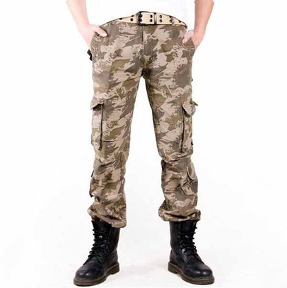 Pantalones de hombres lavados de alto grado de camuflaje militar