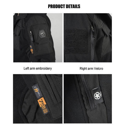 Collar de pie caliente tibio lana suave costura chaqueta para hombres