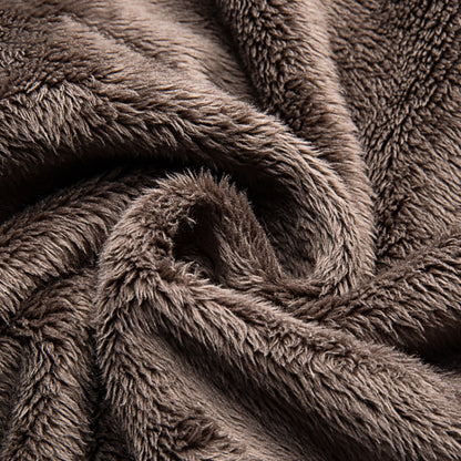 سترة رجالية سميكة من الصوف القطبي برقبة دائرية من مشجعي الجيش في الهواء الطلق