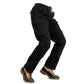 Outdoor Straight Overalls Solid Color Simple Knee Stitching Plus Velvet Sweatpants