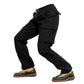 Outdoor Straight Overalls Solid Color Simple Knee Stitching Plus Velvet Sweatpants