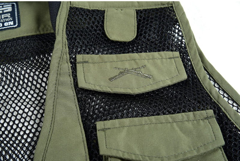 Outdoor Leisure Photojournalist Tooling Functional Multi-pocket Vest