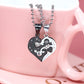 Love Heart Shape Stainless Steel Couple Necklace - KINGEOUS