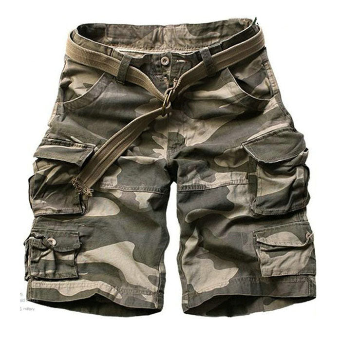 Casual Multi-pocket Sport Outdoor Mens Cargo Shorts - KINGEOUS