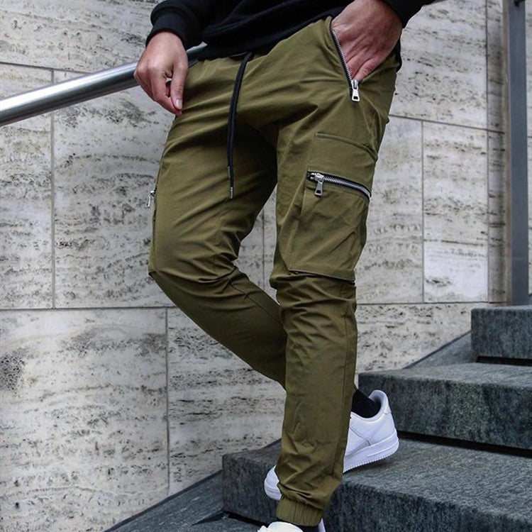 Outdoor Casual Thin Section Multiple Pockets Men's Cargo Pants