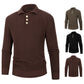 Solid Color Knitwear Polo Neck Men's Sweater