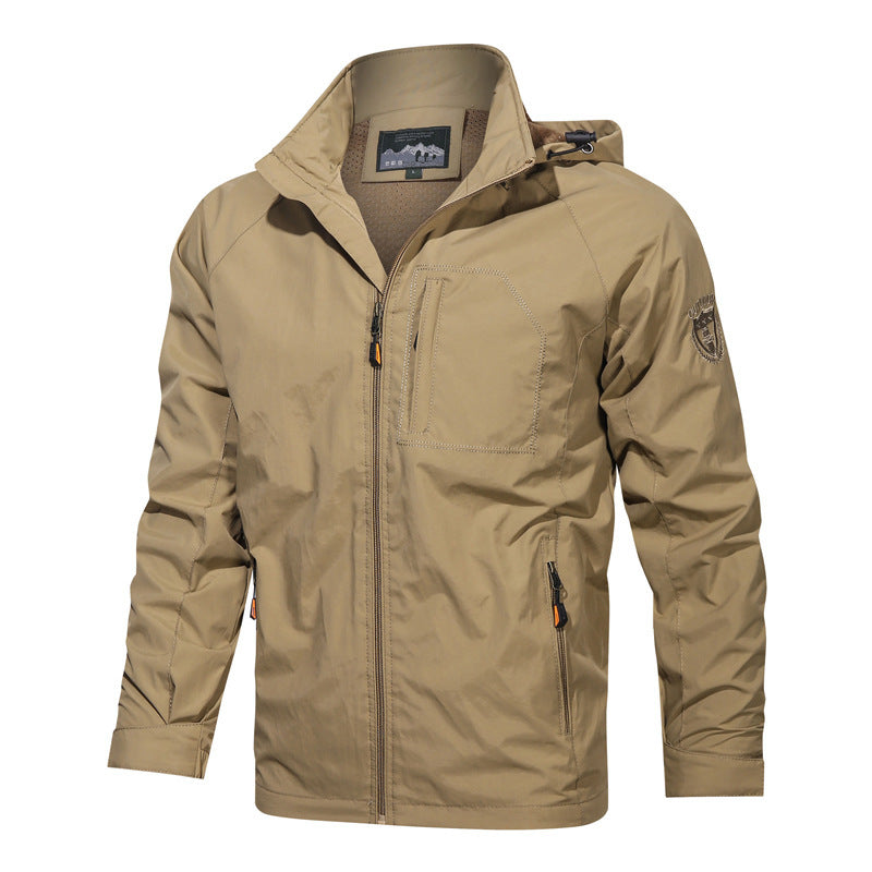 Outdoor Thin Section Windproof Solid Color All-match Jacket