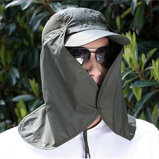 قبعة حماية من الأشعة فوق البنفسجية مقاومة لأشعة الشمس مع غطاء للوجه