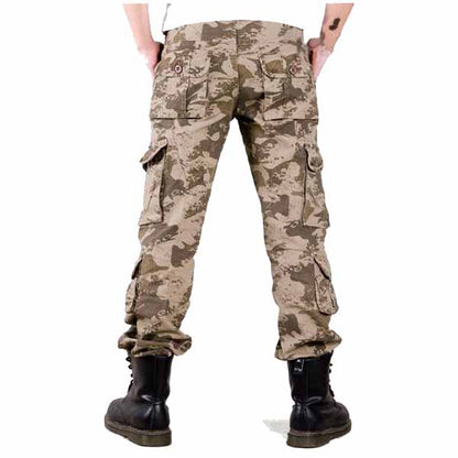 Pantalones de hombres lavados de alto grado de camuflaje militar