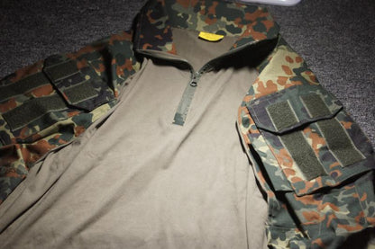 Men's Uniform Camouflage Hunting Outdoor Lapel T-shirt