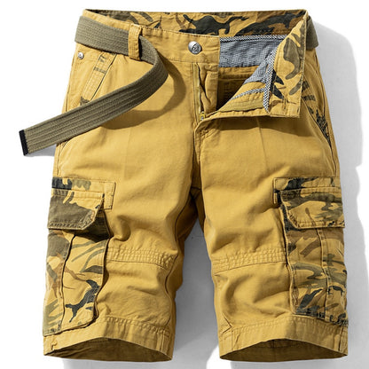 MOLOMS CASUAL CASual Camuflage Pocket Stitching Shorts masculinos