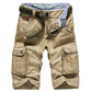 Safari Style Casual Multi-Pocket Summer Loose Men's Shorts (belt Not Included)