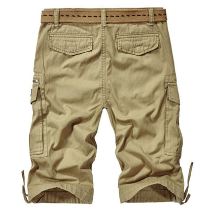 Outils multi-sacs extérieur décontracté en été short pour hommes en coton