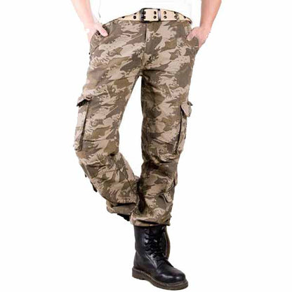 Pantalones de hombres lavados de alto grado de camuflaje militar
