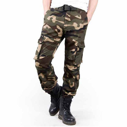 Pantalones de hombres lavados de alto grado de camuflaje militar