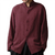Mens Vintage Cotton Stand Collar Long Sleeve Casual Shirts