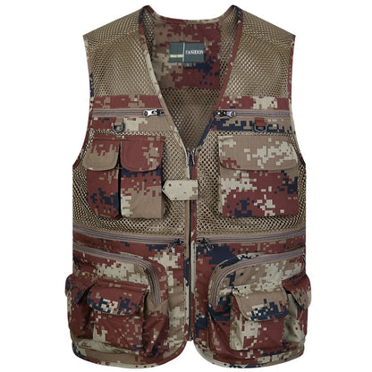 Outdoor Camo Multi-pocket Men's Functional Vest