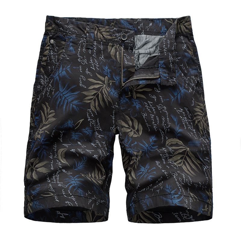 New Men's Leaves Printed Beach Shorts