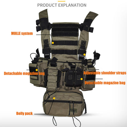 Abnehmbare Accessoire Bag Armee Lüfter liefert leichte Wargame Outdoor -Weste