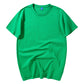 Solid Color All-match Round Neck Cotton Men and Women T-Shirt