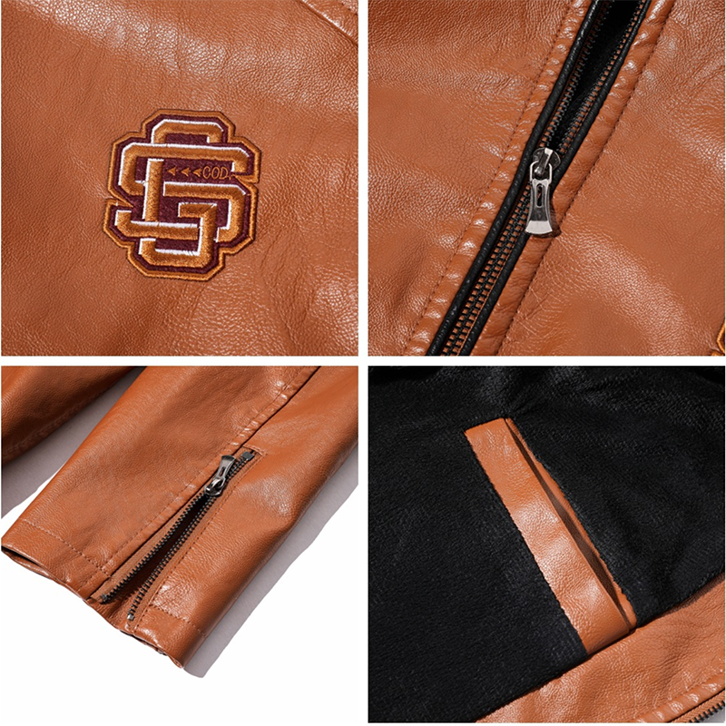 Leather Bomber Jacket Baseball Jackets For Men Autumn Winter Styles