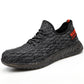 Breathable Safety Shoes for Men, Fly-knitted Comfortable Men's Sport Work Shoes - KINGEOUS