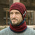 Winter Knitted Hat Scarf Set Wool Hat for Men Women