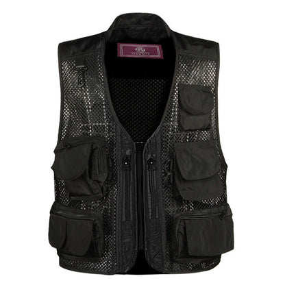 Breathable Mesh Outdoor Zipper Men's Functional Vest