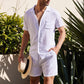 Loose Holiday Casual Cotton and Linen Suit