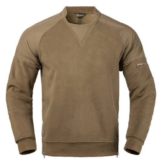 Outdoor Army Fan Men's Thickened Polar Fleece Crew Neck Jacket