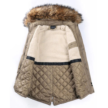 سترة باركر سميكة من القطن بغطاء للرأس كاجوال فضفاضة للرجال